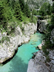 Soca rivier in Slovenië; bron Mijn Slovenië