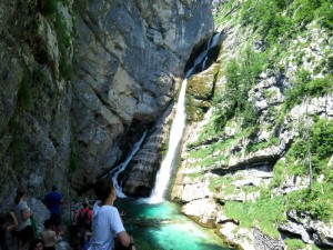 Savica waterval bij Bohinj meer in Slovenië, bron Mijn Slovenië