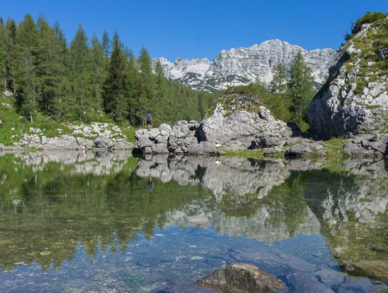De hooggelegen meren van Triglav in de Julische Alpen in Slovenië.