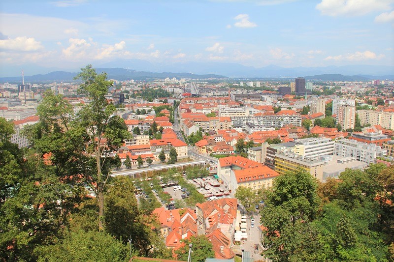 Uitzicht kasteel Ljubljana