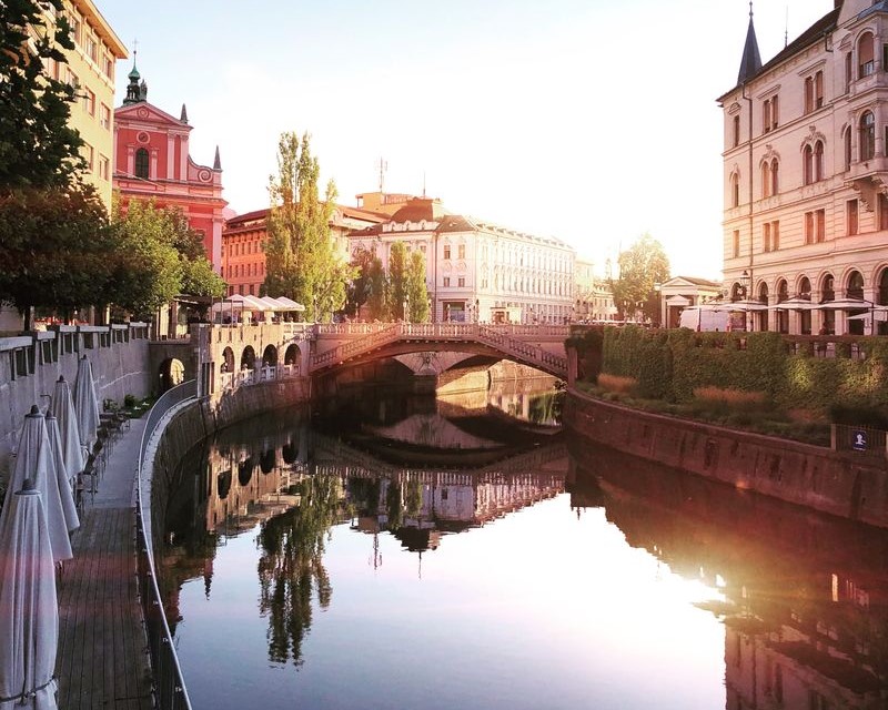 Ljubljana rivier romantisch
